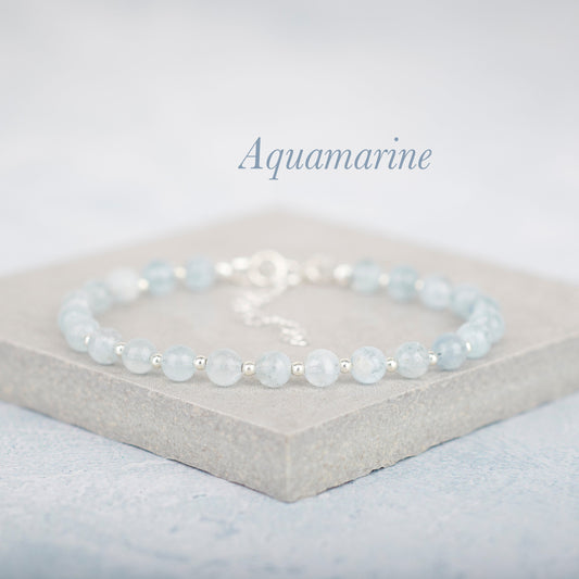 Aquamarine Gemstone Bracelet
