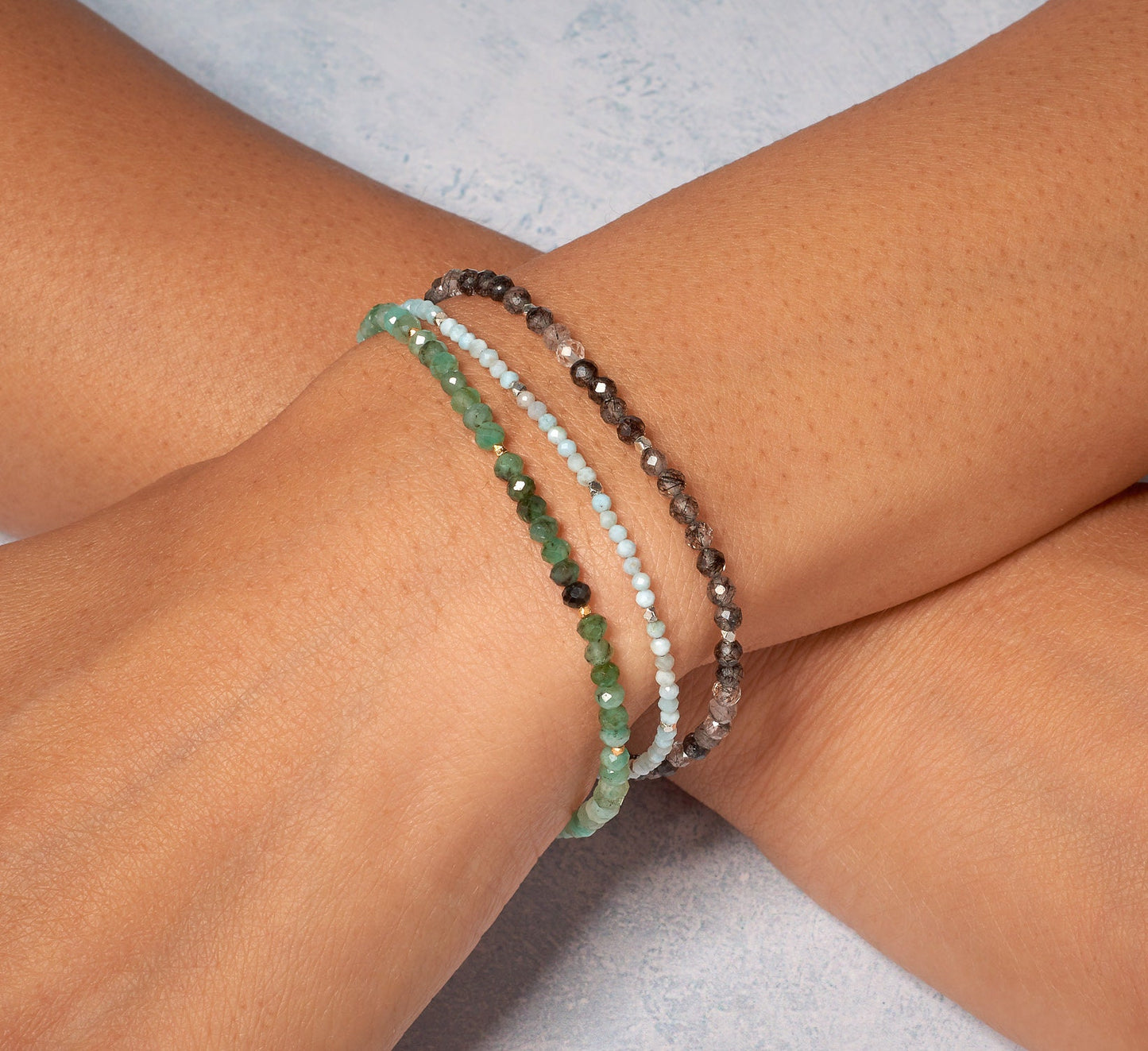 Dainty Emerald Ombre Shaded Gemstone Bracelet