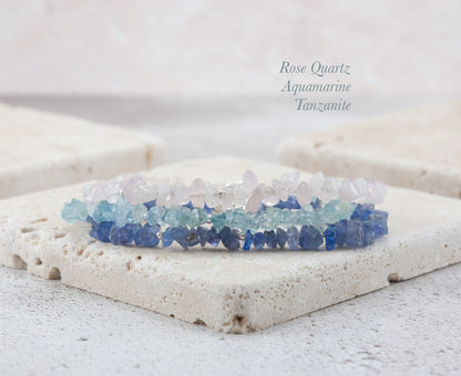 Raw Tanzanite Gemstone Bracelet