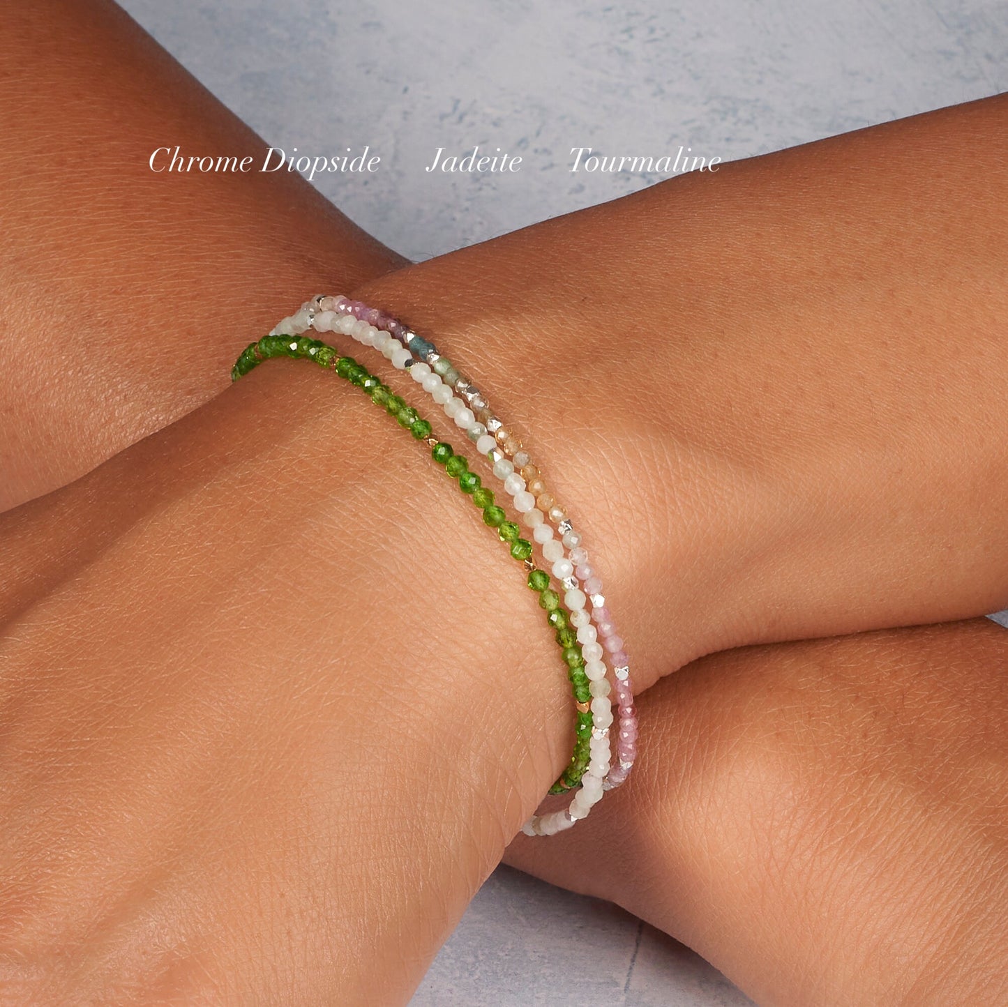 Chrome Diopside Dainty Gemstone Bracelet (AAA Grade)