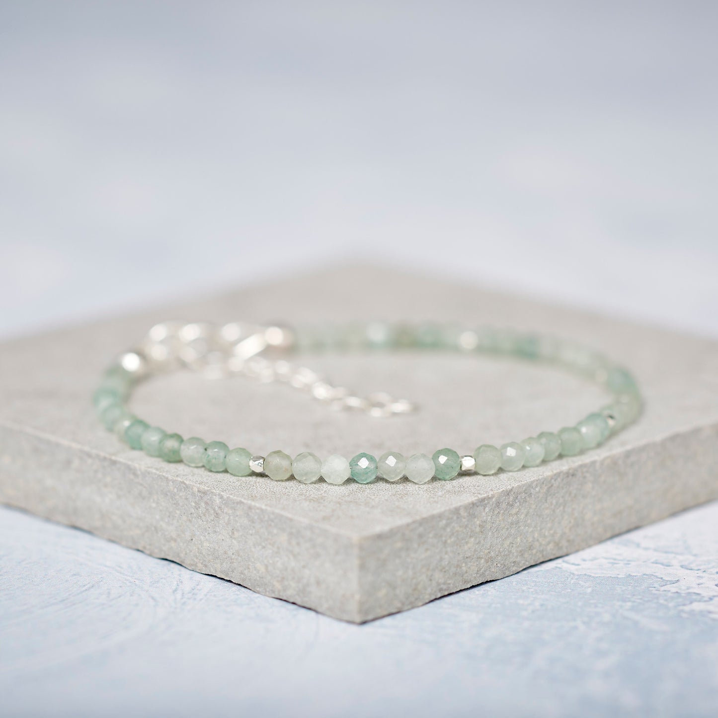 Dainty Green Aventurine Gemstone Bracelet
