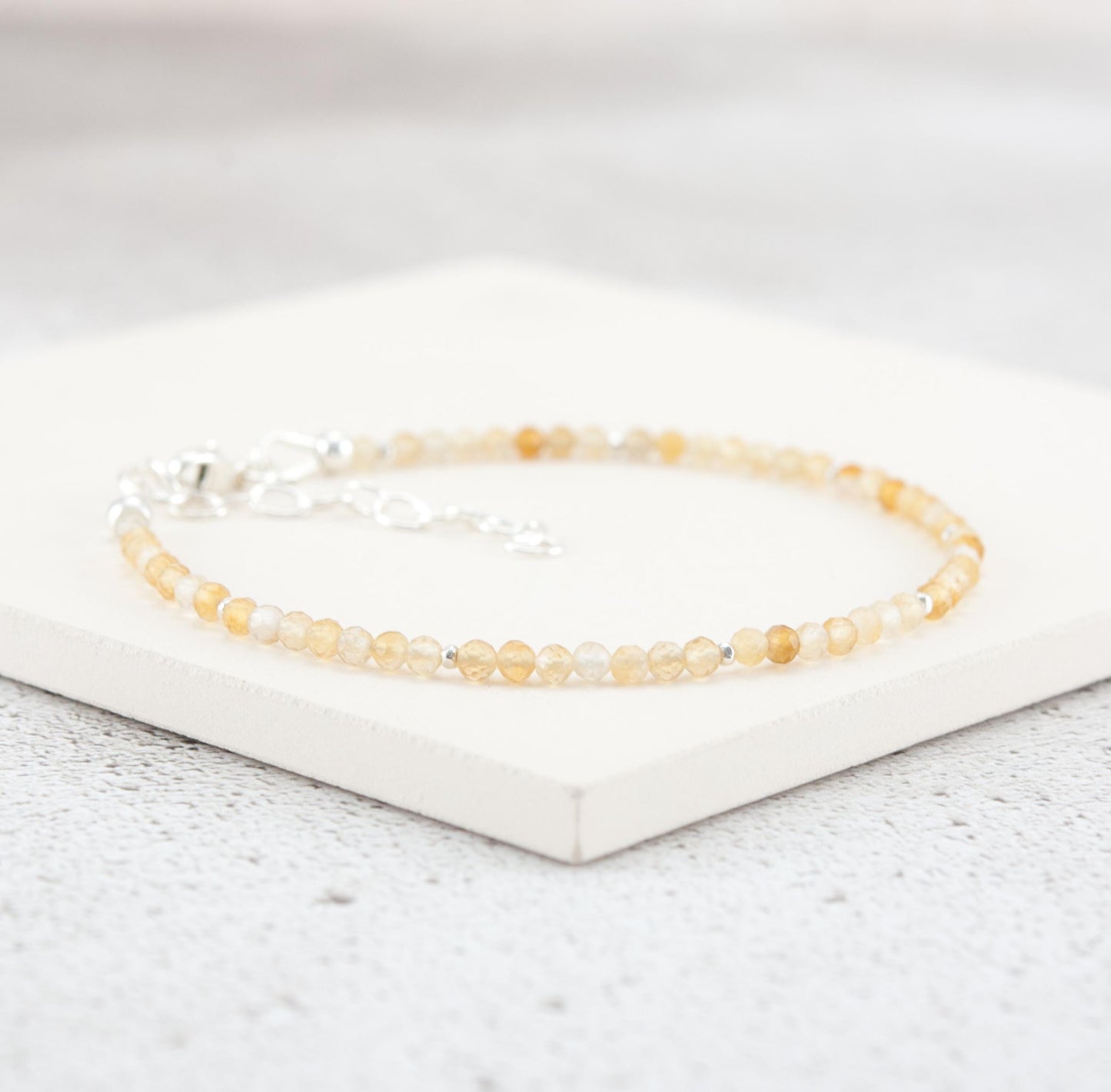 Dainty Citrine Gemstone Bracelet