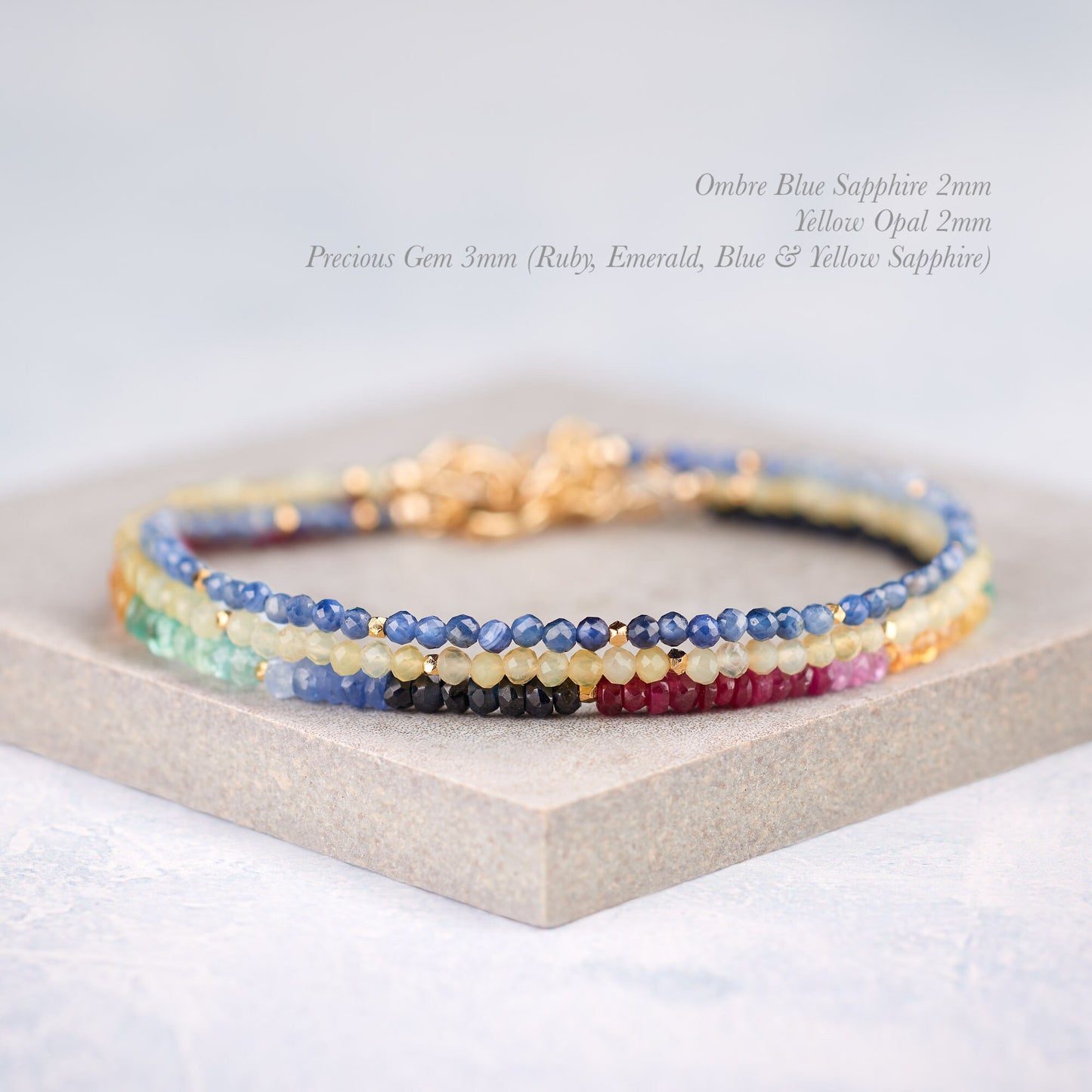 Dainty Yellow Opal Bracelet (AAA Grade)