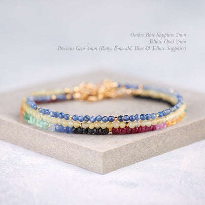 Dainty Yellow Opal Bracelet (AAA Grade)