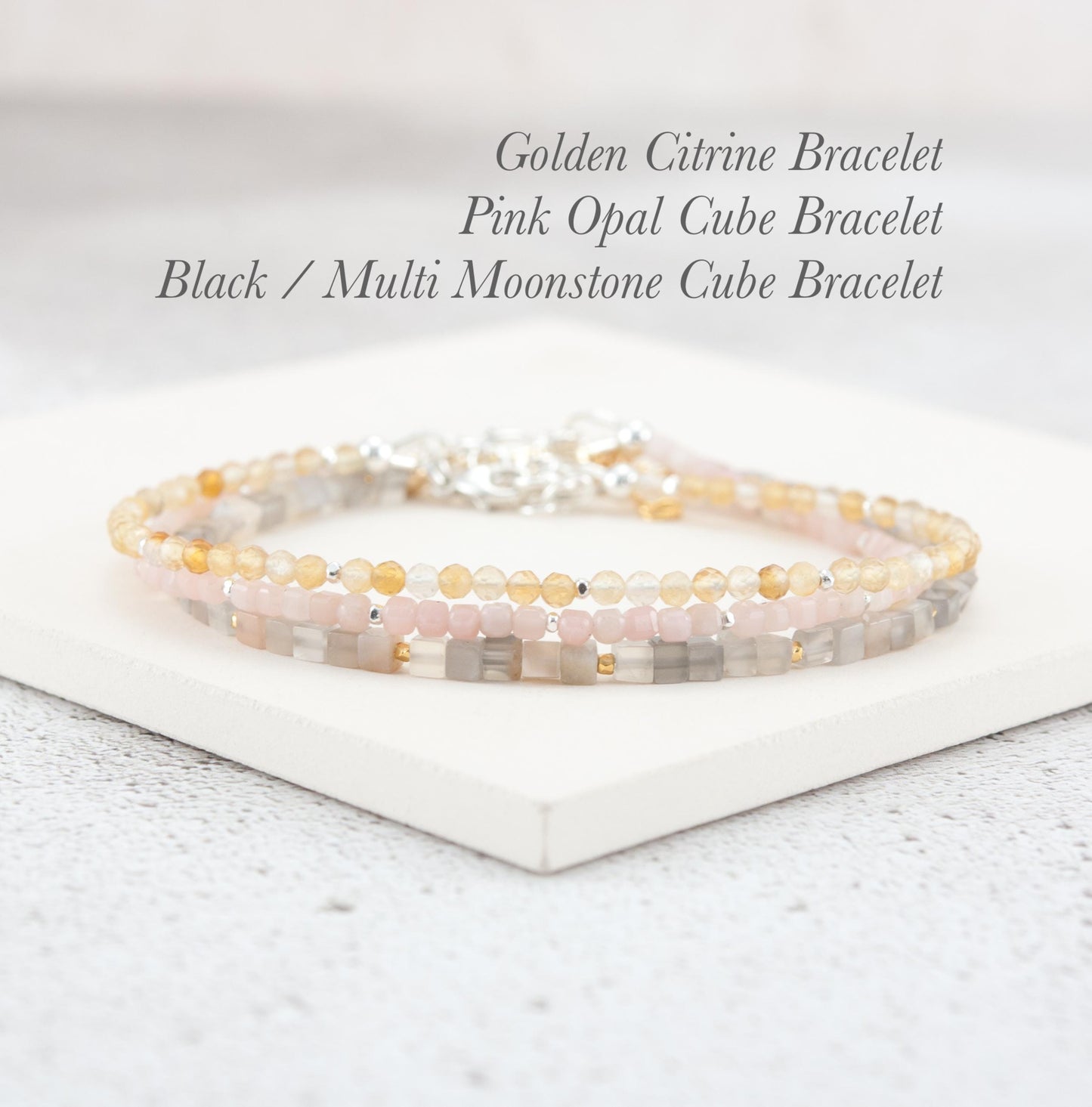 Dainty Citrine Gemstone Bracelet