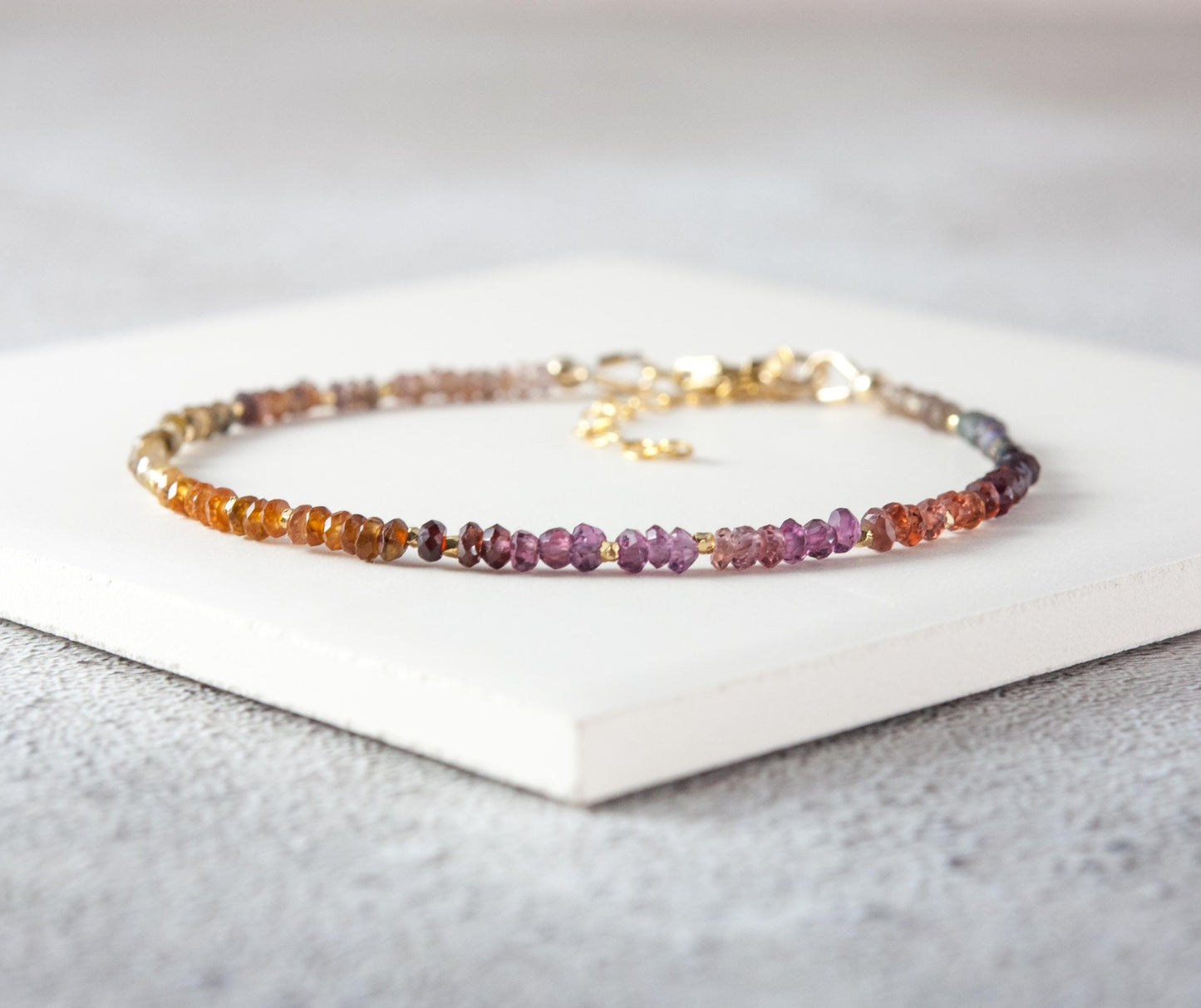 Dainty Tunduru Sapphire Gemstone Bracelet