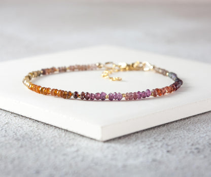 Dainty Tunduru Sapphire Gemstone Bracelet