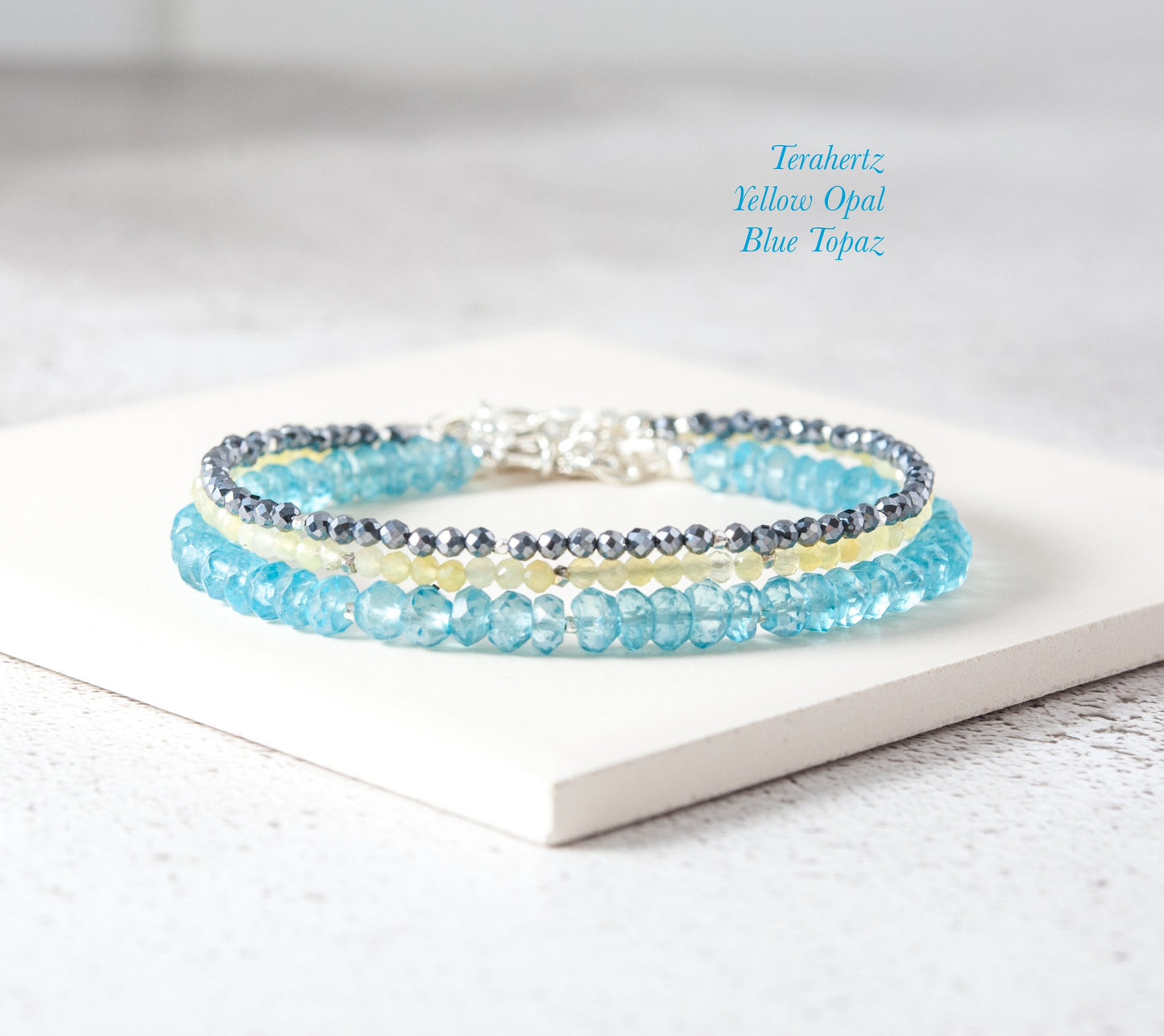 Dainty Terahertz Gemstone Bracelet