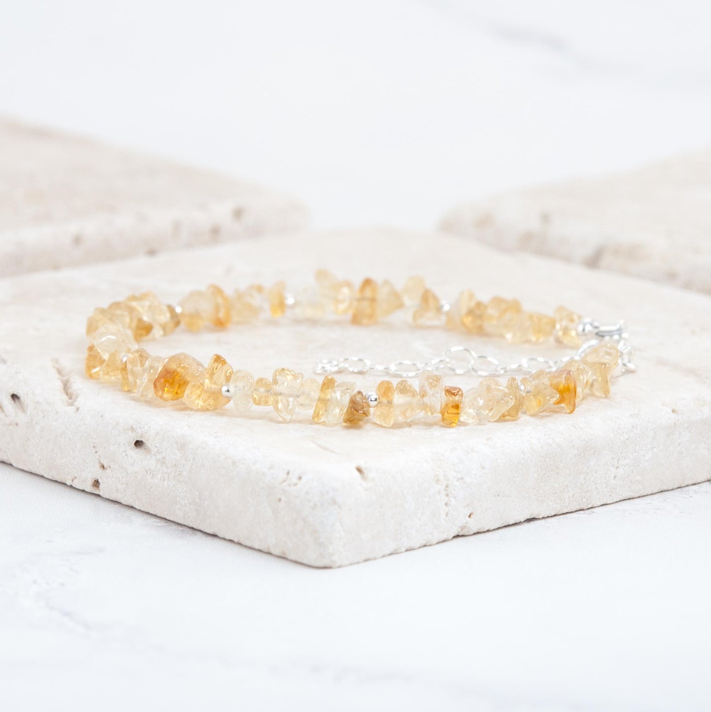 Raw Citrine Gemstone Bracelet