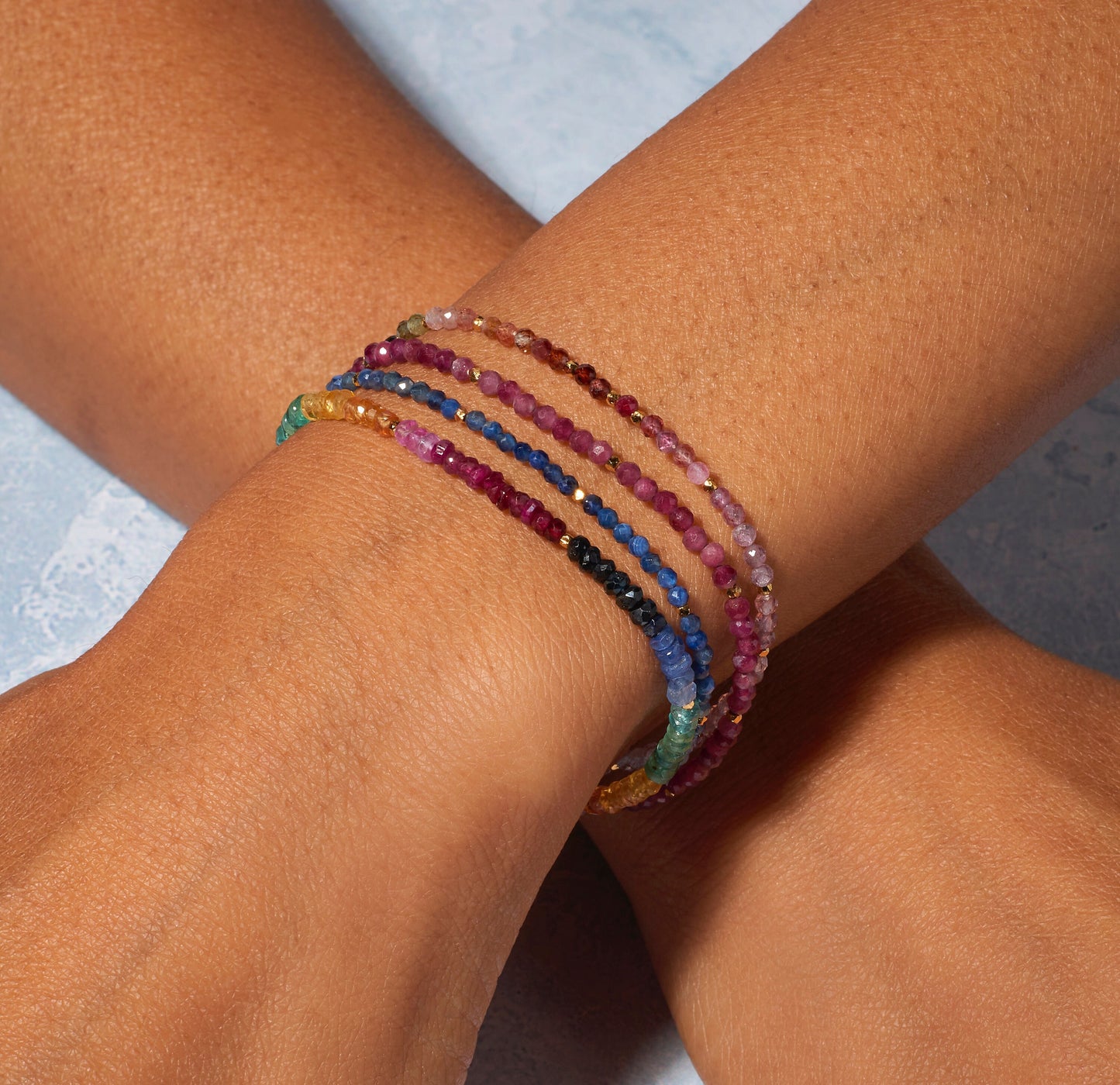 Dainty Red / Pink Tourmaline Gemstone Bracelet