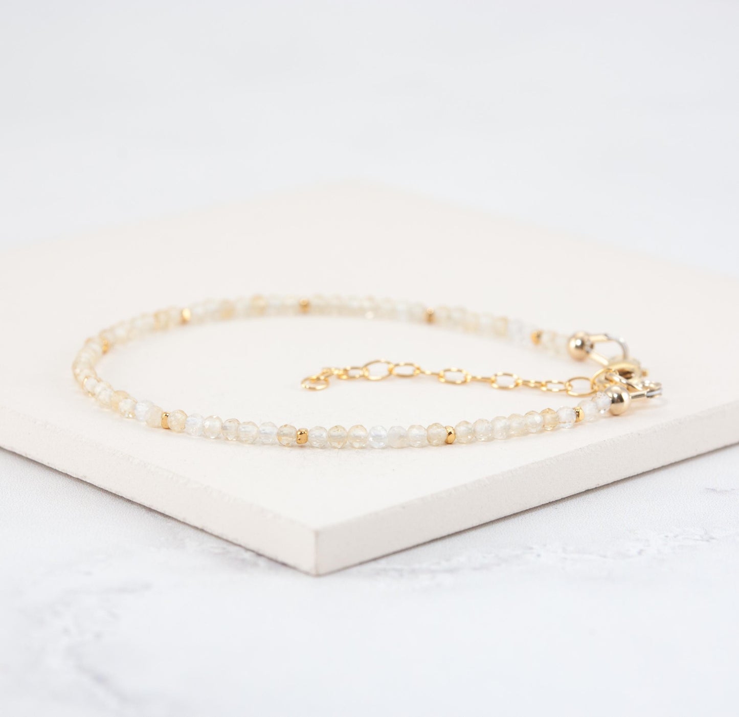 Dainty Citrine Gemstone Bracelet