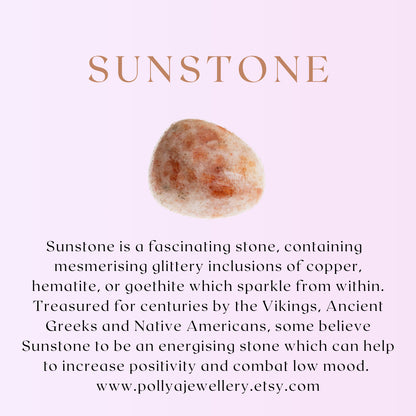 Dainty Sunstone Stud Earrings