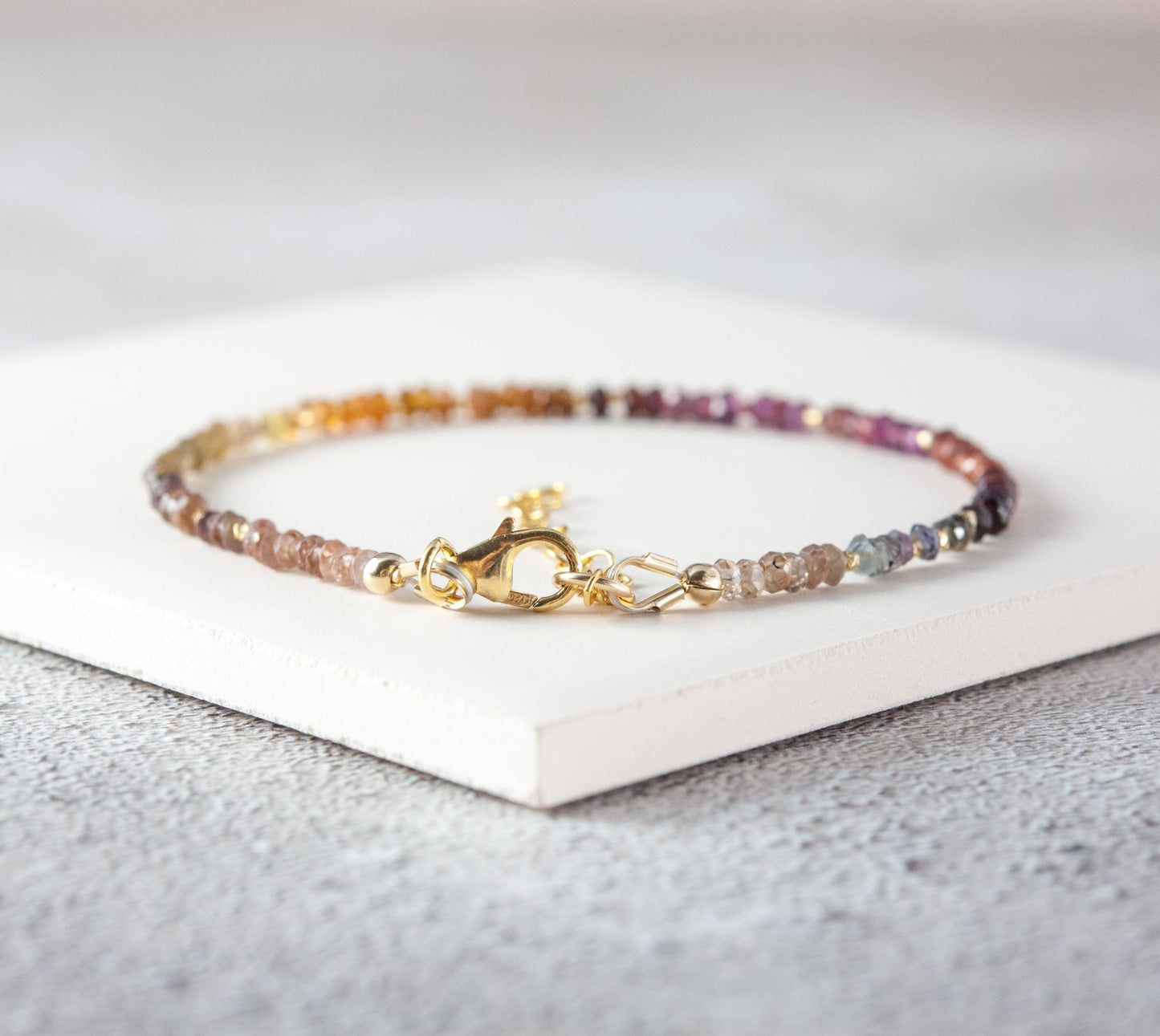 Dainty Tunduru Sapphire Gemstone Bracelet