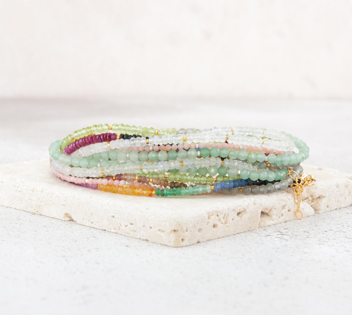 Dainty Precious Gemstone Necklace (Ruby, Emerald and Blue, Pink & Yellow Sapphire)