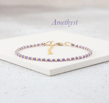 Dainty Amethyst Bracelet