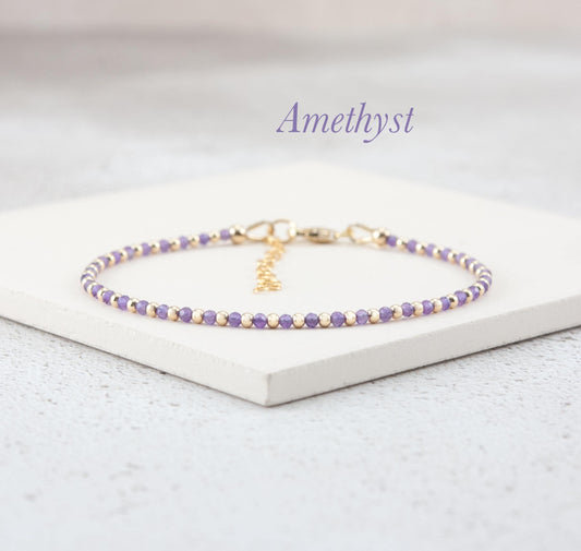 Dainty Amethyst Bracelet