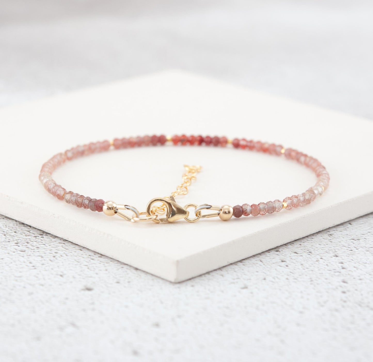 Dainty Andesine Gemstone Bracelet