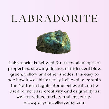 Dainty Labradorite Gemstone Bracelet (2mm)