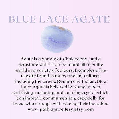 Blue Lace Agate Gemstone Bracelet
