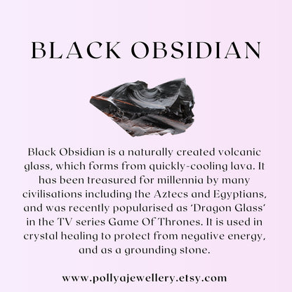Dainty Obsidian Bracelet