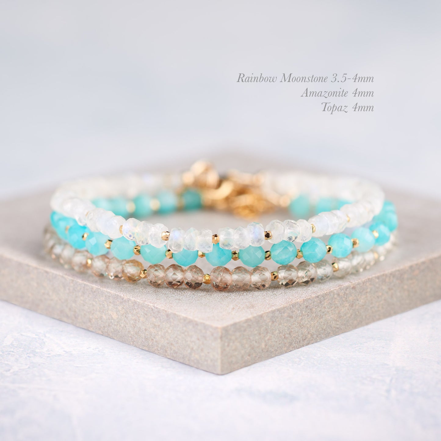 Rainbow Moonstone Gemstone Bracelet