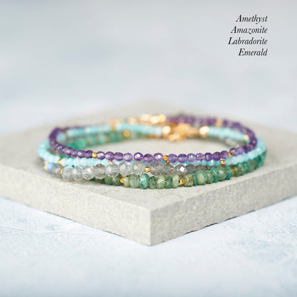 Dainty Labradorite Bracelet (AAA Grade, 3mm)