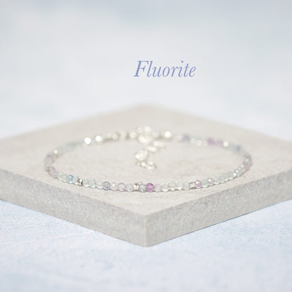 Dainty Fluorite Gemstone Bracelet