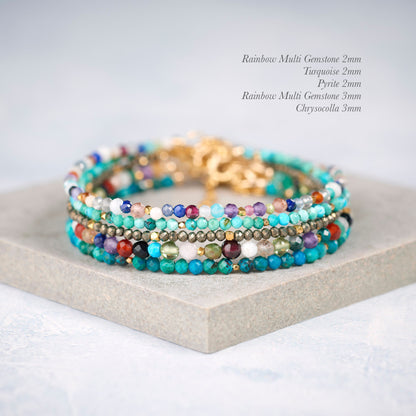 Turquoise Dainty Gemstone Bracelet