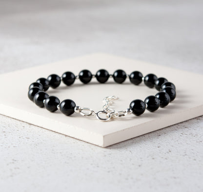 Black Tourmaline Gemstone Bracelet