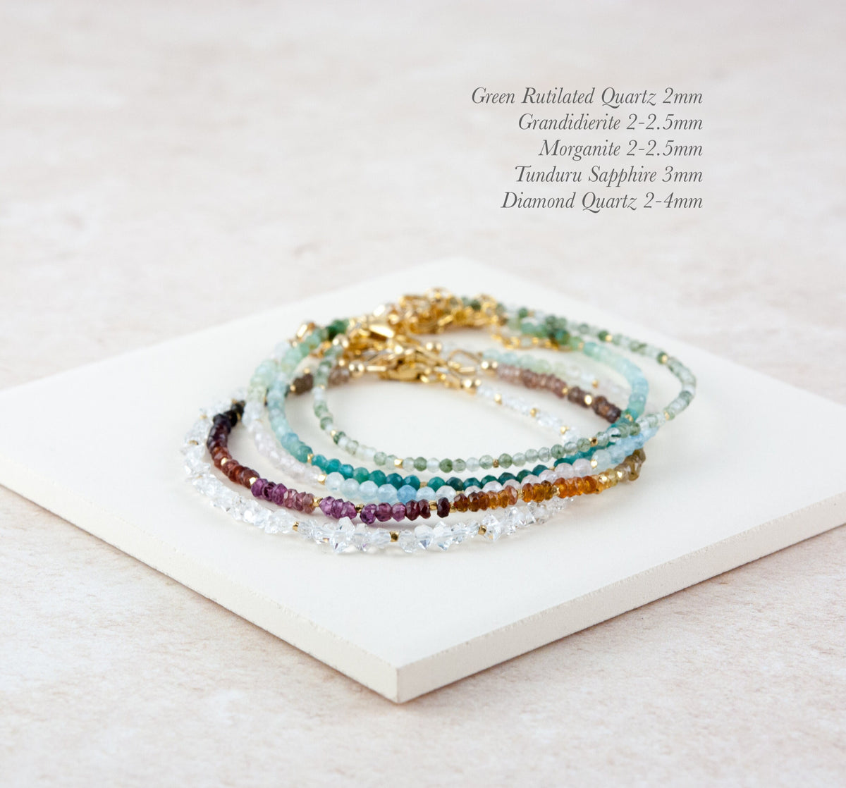 Diamond Quartz Dainty Bracelet