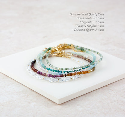 Diamond Quartz Dainty Bracelet