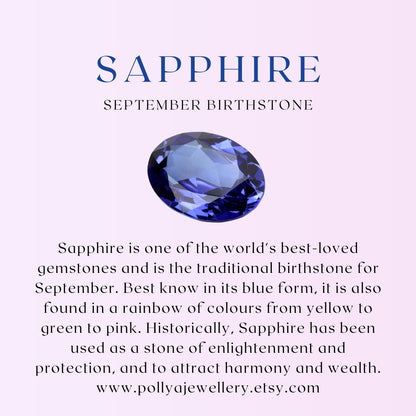 Dainty Tunduru Sapphire Gemstone Necklace