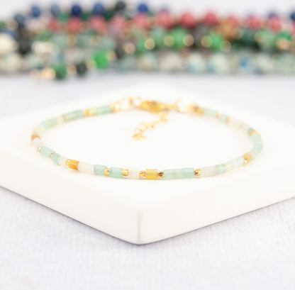 Amazonite Heishi Bead Bracelet