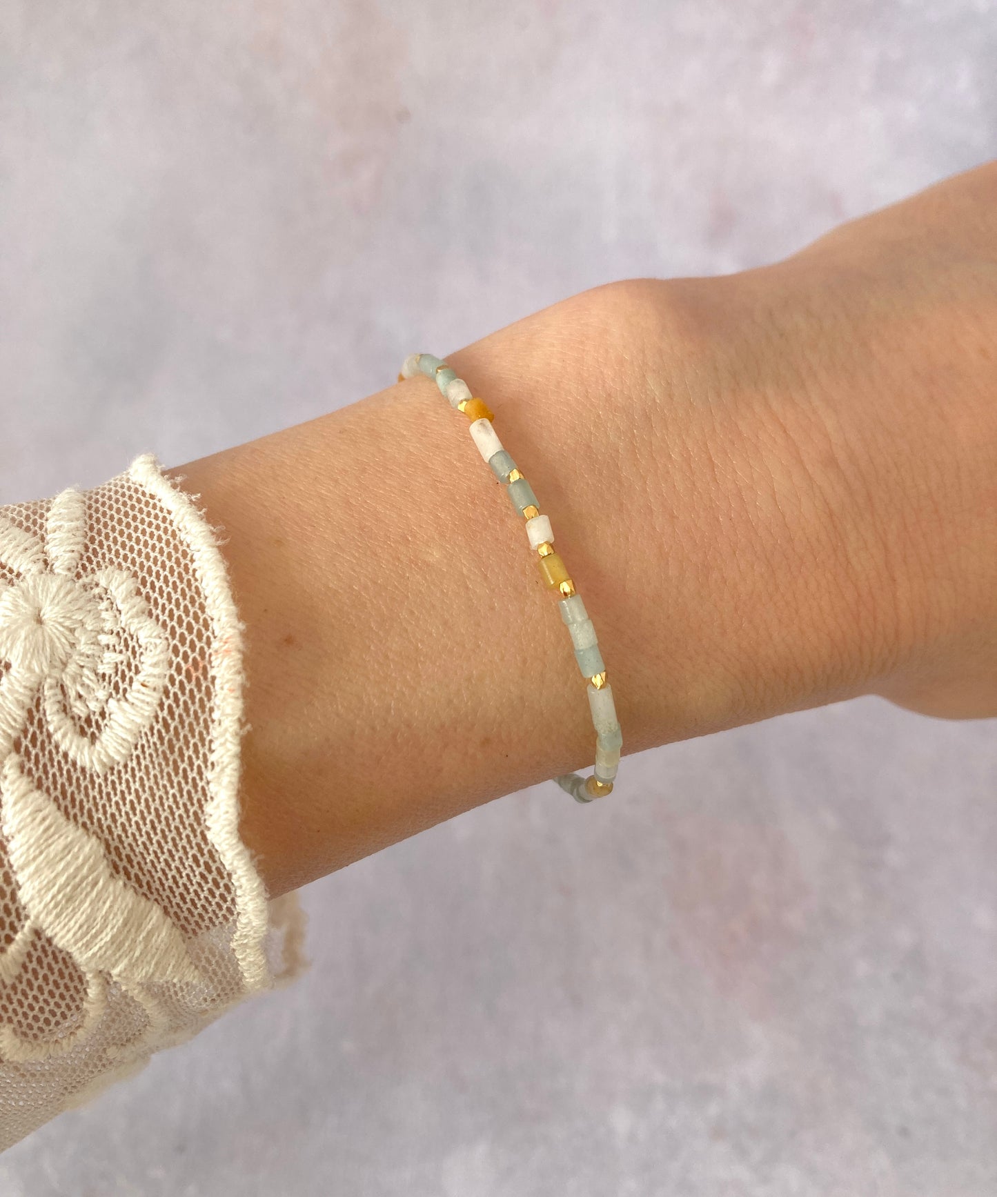 Amazonite Heishi Bead Bracelet