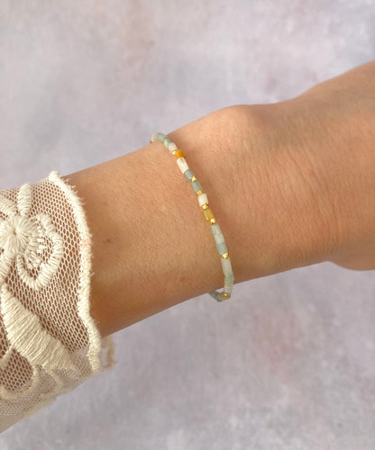 Amazonite Heishi Bead Bracelet