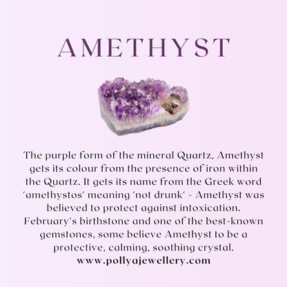 Initial & Amethyst February Birthstone Necklace