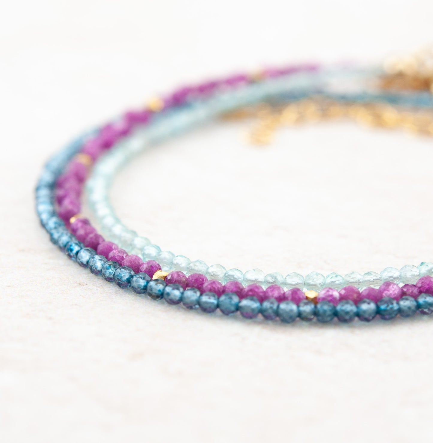 Dainty Pink Ruby Gemstone Bracelet