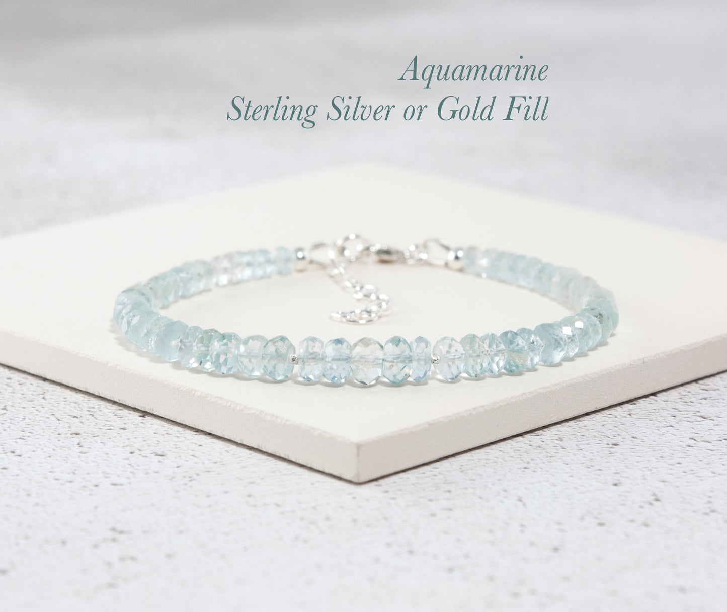 Aquamarine Gemstone Bracelet