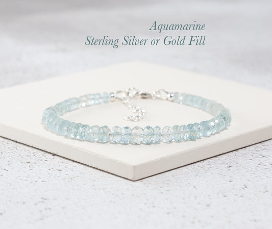 Aquamarine Gemstone Bracelet