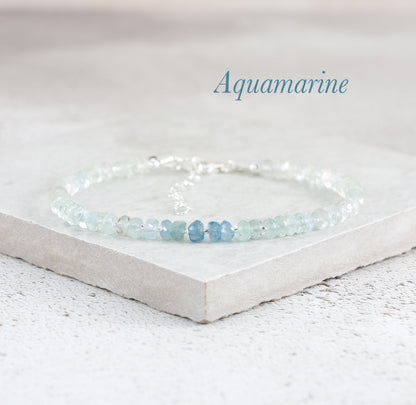 Aquamarine Gemstone Bracelet