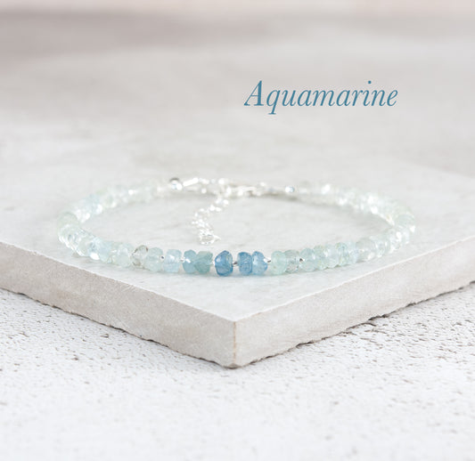 Aquamarine Gemstone Bracelet