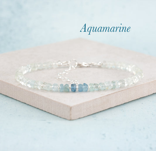Aquamarine Gemstone Bracelet