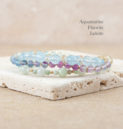 Aquamarine A+ Grade Gemstone Bracelet