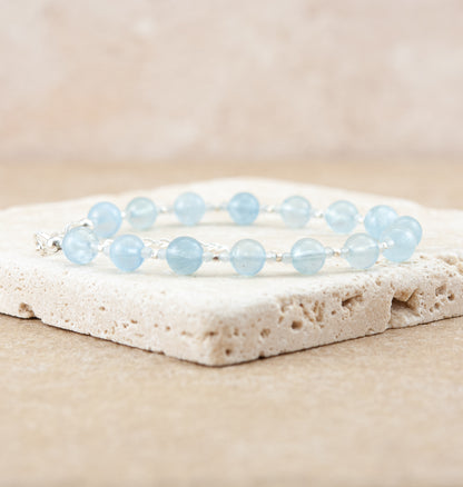 Aquamarine A+ Grade Gemstone Bracelet