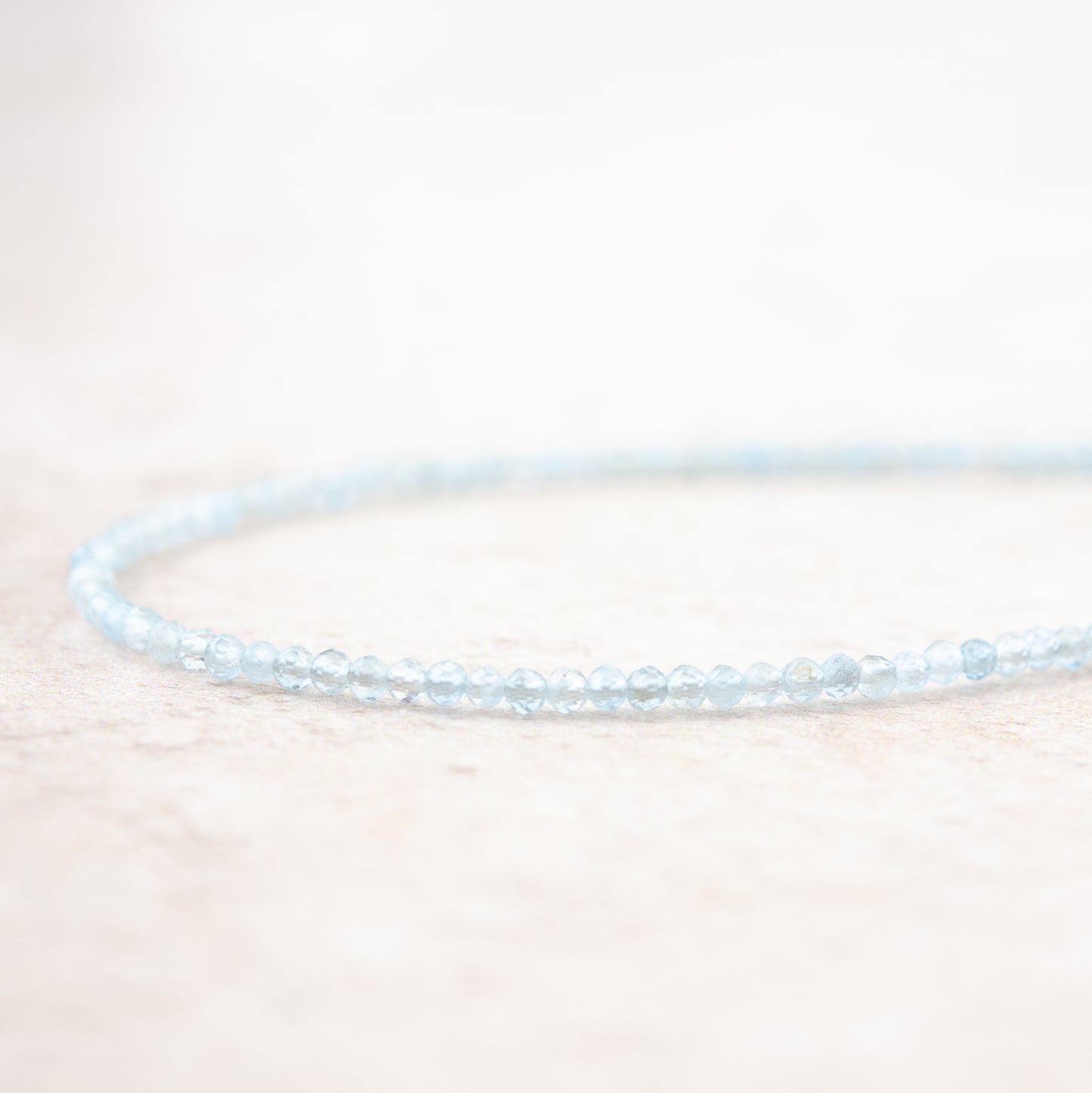 Dainty Aquamarine Gemstone Necklace (AAA Grade)