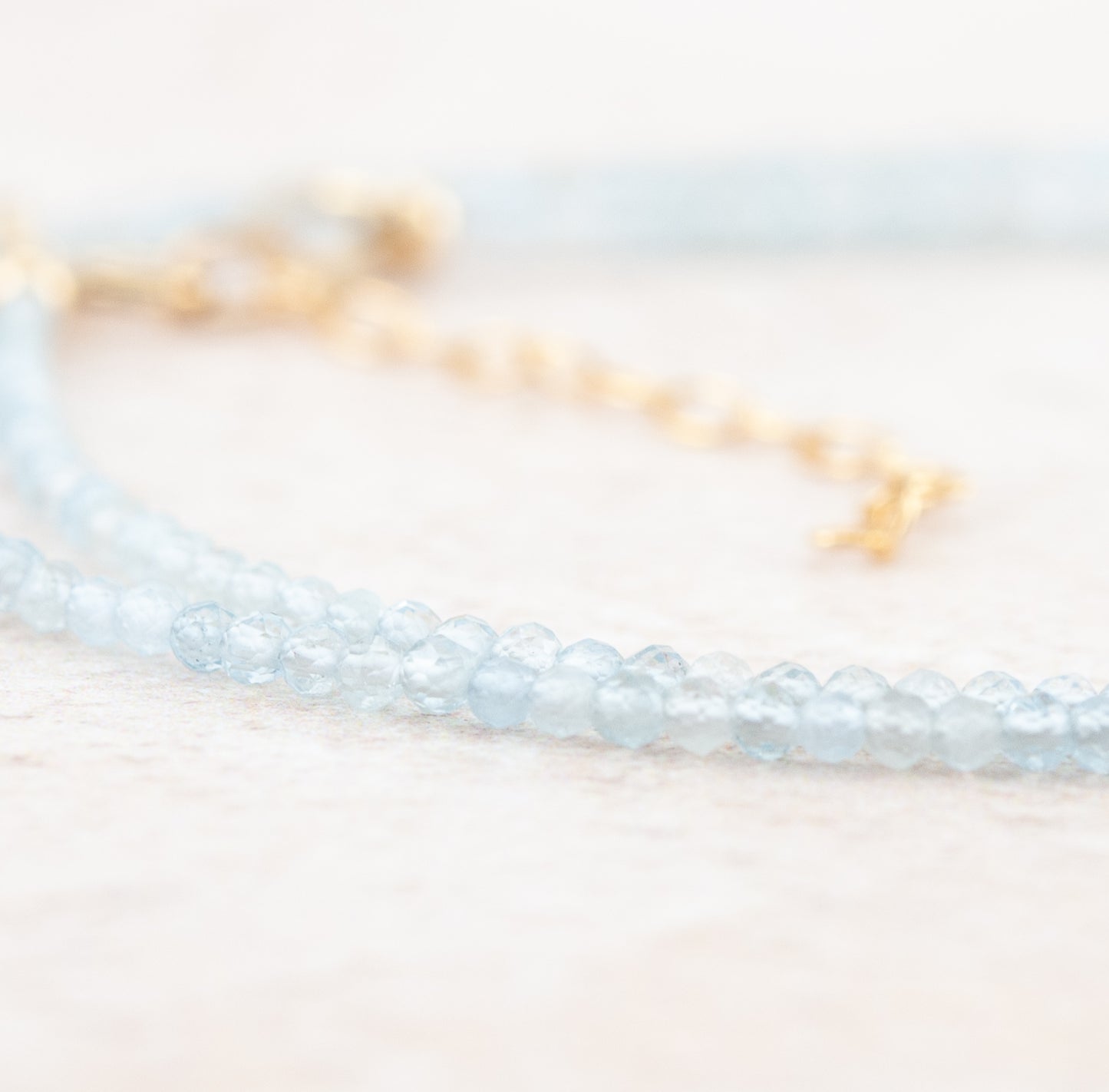 Dainty Aquamarine Gemstone Necklace (AAA Grade)