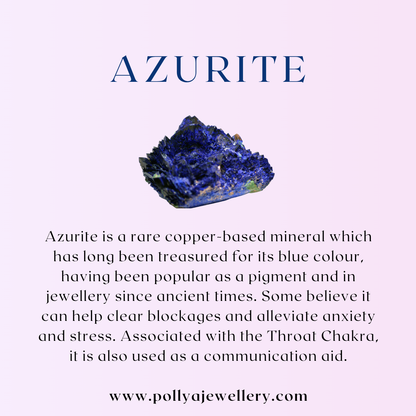 Dainty Azurite Gemstone Bracelet