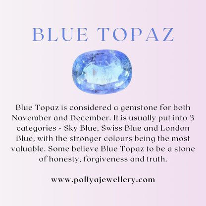 Blue Topaz Gemstone Bracelet