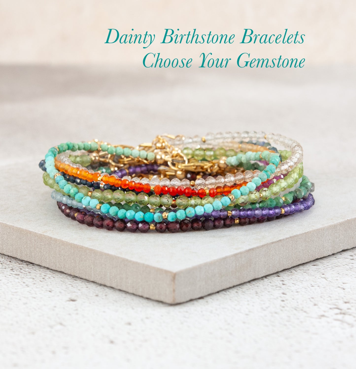 Dainty Birthstone Bracelet - Choose Your Birthstone