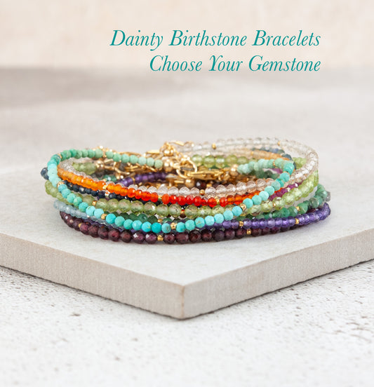 Dainty Birthstone Bracelet - Choose Your Birthstone
